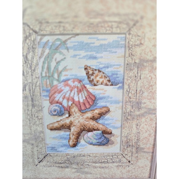 Dimensions Matted Accents Counted Cross Stitch Kit 6956 Shells in the Sand NEW - Picture 3 of 5